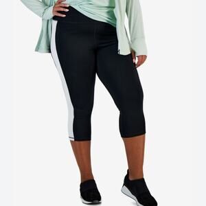Ideology Black White Performance Capri Leggings‎ NWT 1X
